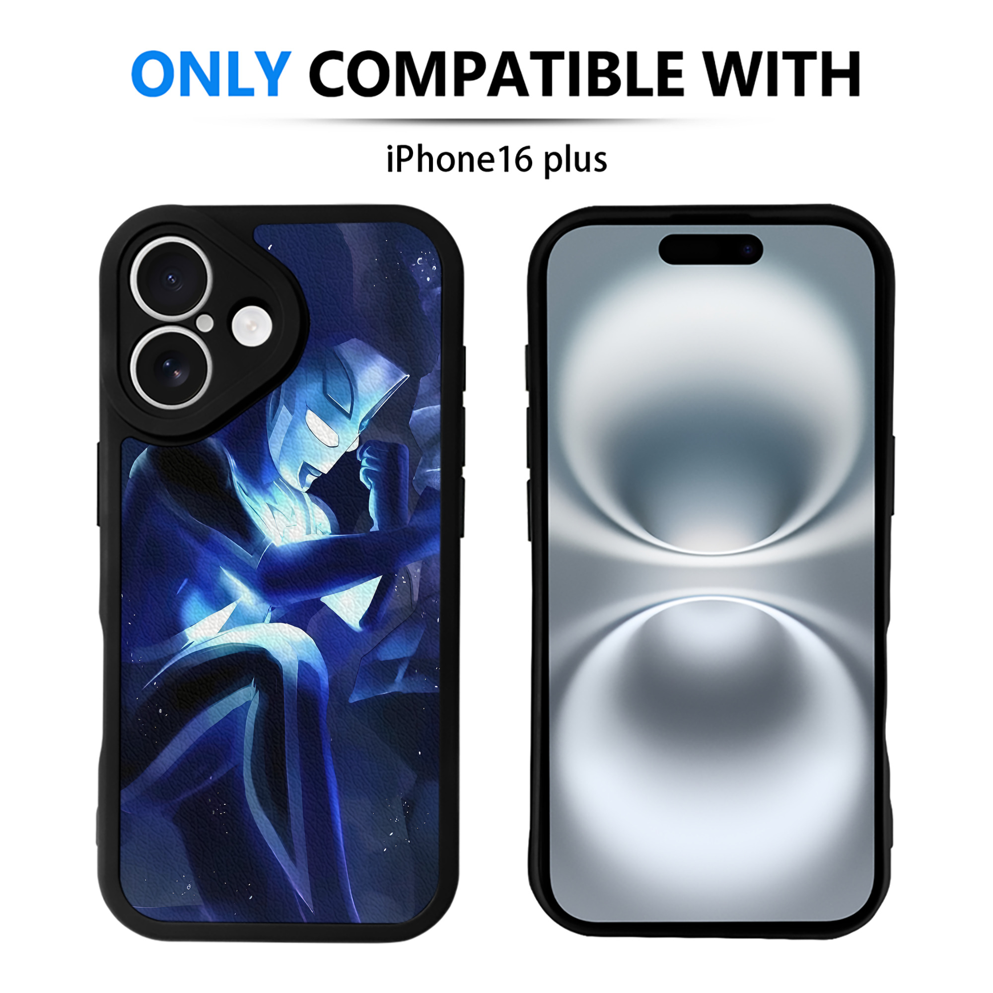 （画像用） ウルトラマン Ultraman 【iPhone 16シリーズ対応】シリコンスマホケース（レザー調） 材質：シリコン